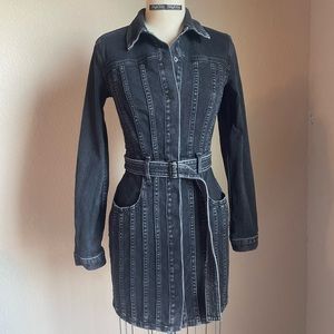 Cotton Citizen Caballo Denim Mini Dress - Black